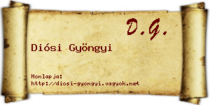 Diósi Gyöngyi névjegykártya